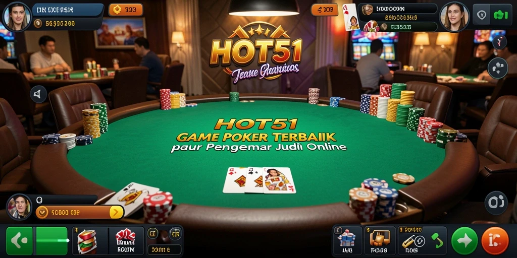 Gameplay seru dalam permainan Poker HOT51 dengan grafik menarik.