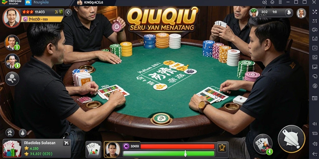 Tampilan menyerukan permainan QiuQiu yang menantang dan menarik.