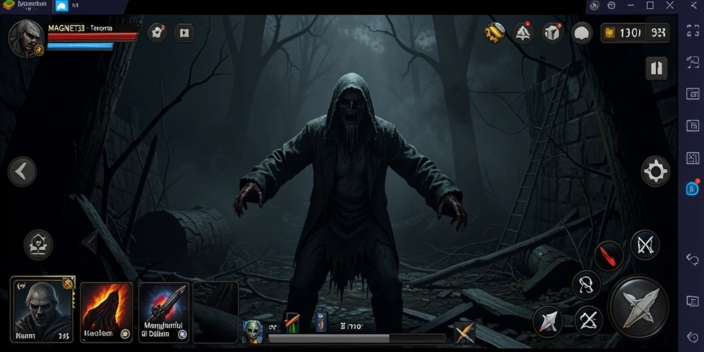 Gameplay MAGNET33 menampilkan suasana Horror yang mencekam dan menegangkan.