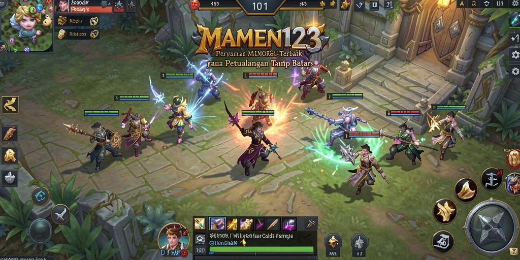Tampilan grafis menakjubkan dari gameplay MMORPG MAMEN123.