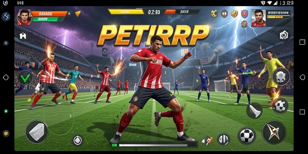 Tampilan gameplay PETIRRP yang memukau dan penuh aksi olahraga.