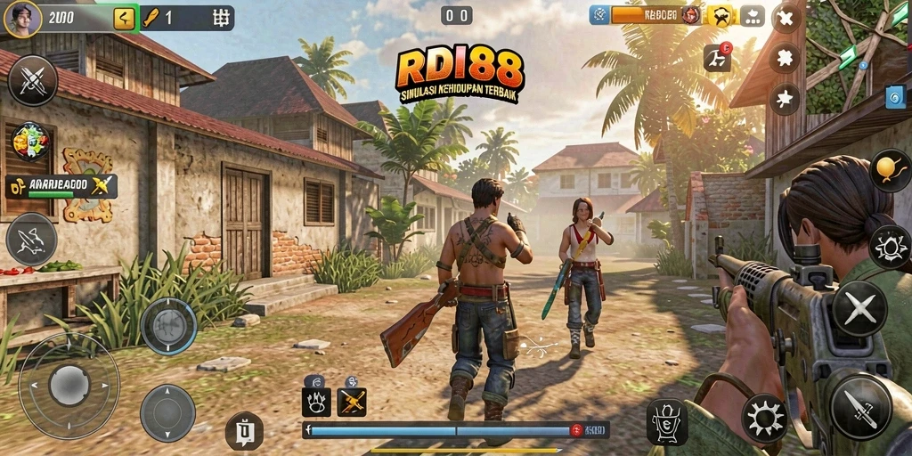 Screenshot menampilkan gameplay bertema simulasi dari RDI88.