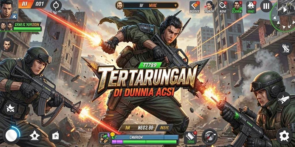 Screenshot TT789 menunjukkan pertarungan intens dan gameplay yang memikat.