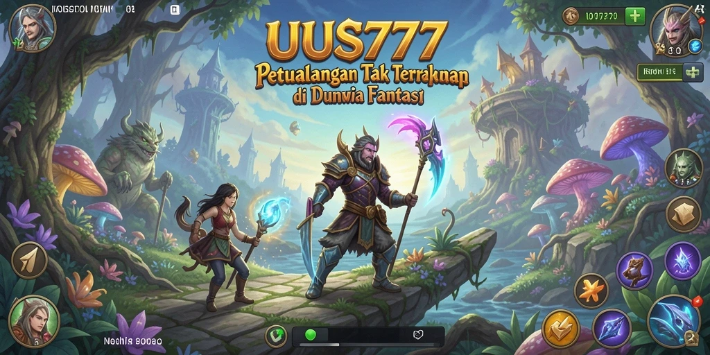 Gambaran gameplay UUS777 yang menegangkan di dunia fantasi.